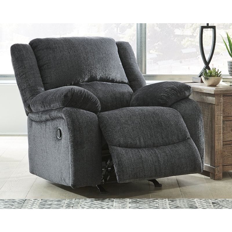 Draycoll Contemporary Rocker Recliner, Slate