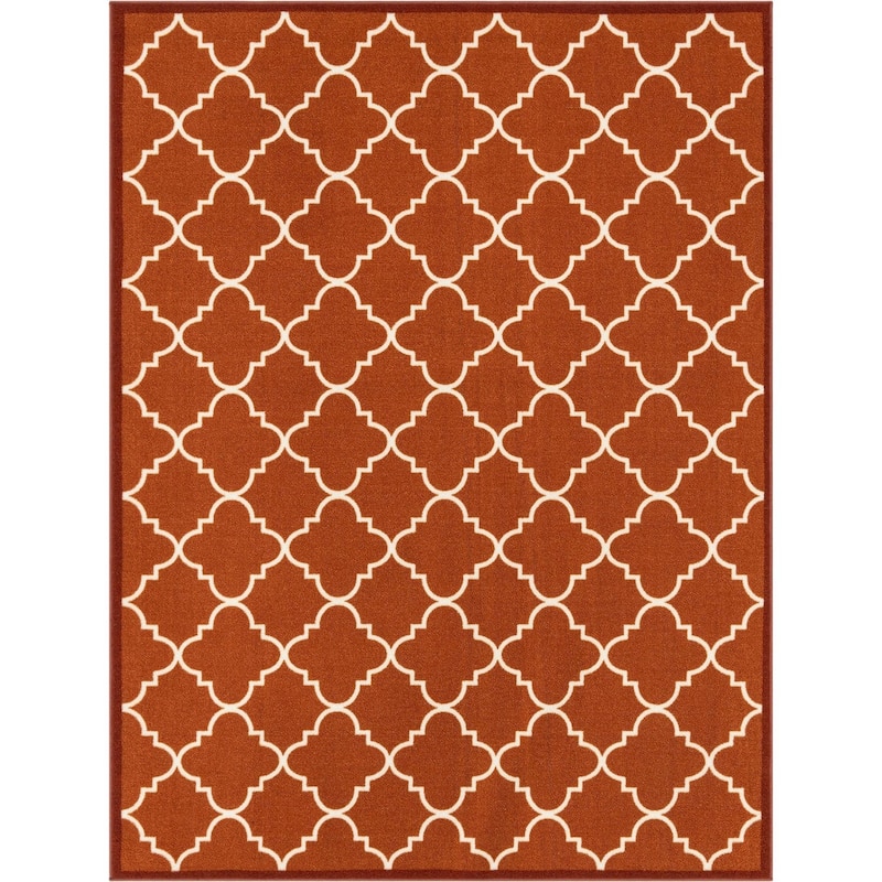 Well Woven Kings Court Brooklyn Trellis Lattice Modern Area Rug - 3' 3" x 4' 7" - Red - Rectangle