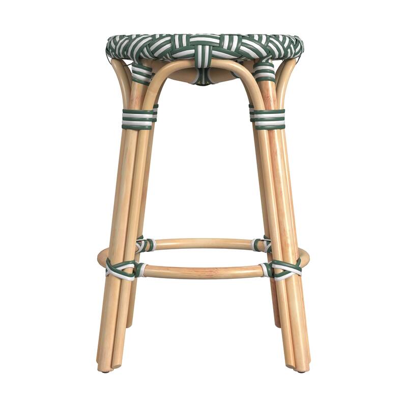 Tobias 24" Rattan Round Counter Stool
