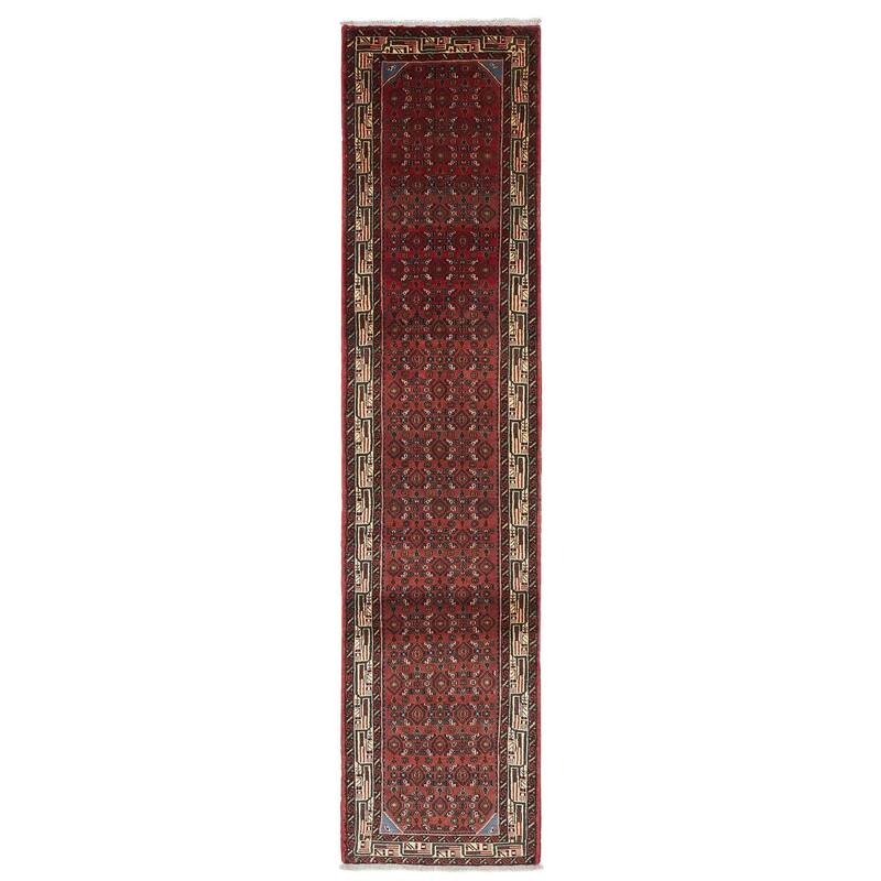 ECARPETGALLERY Hand-knotted Andelz Red Wool Rug - 2'10 x 12'4