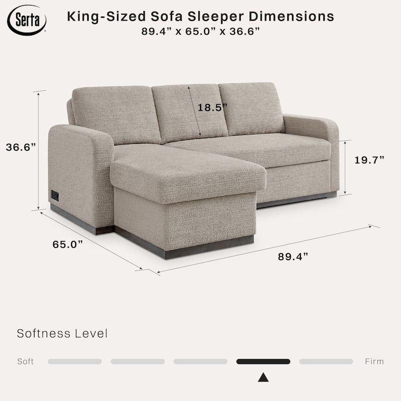 Serta Hayden Convertible Sectional Sofa with Storage