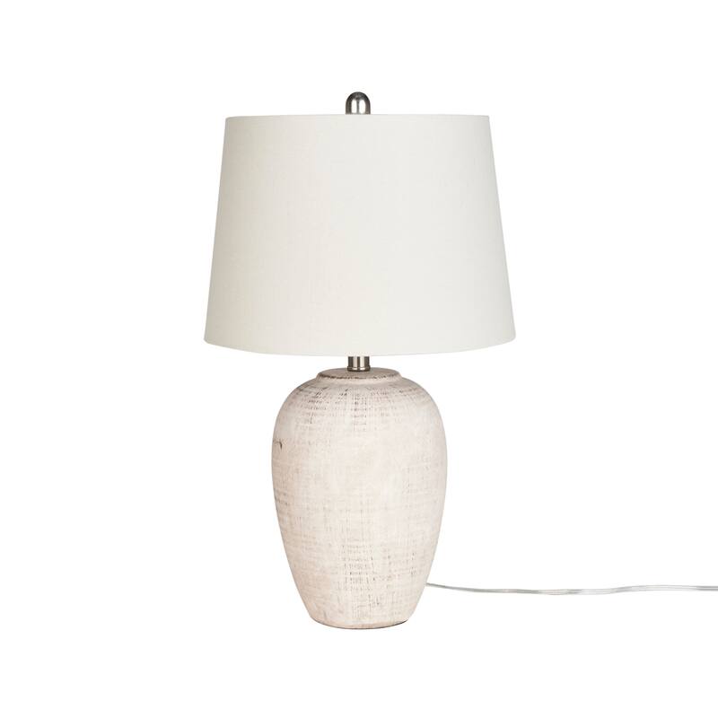 Nourison 23" Unglazed Ceramic Jar Table Lamp - Beige