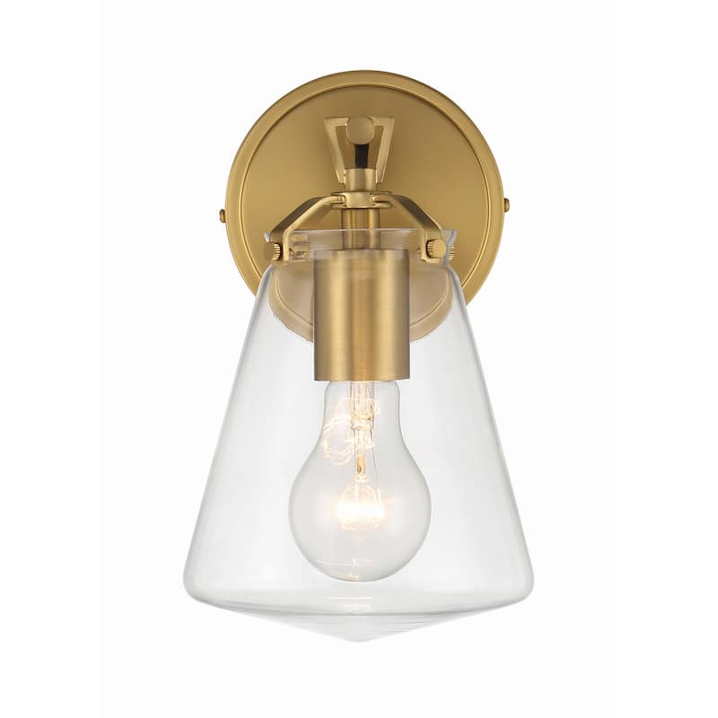 Voss 1 Light Luxe Gold Sconce - 5.75"W x 9.75"H x 6.5"D
