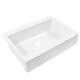 preview thumbnail 1 of 7, Parker Crisp White Fireclay 34" Single Bowl Quick-Fit Drop-in Farmhouse Apron Front Traditional-Style Kitchen Sink and Drain