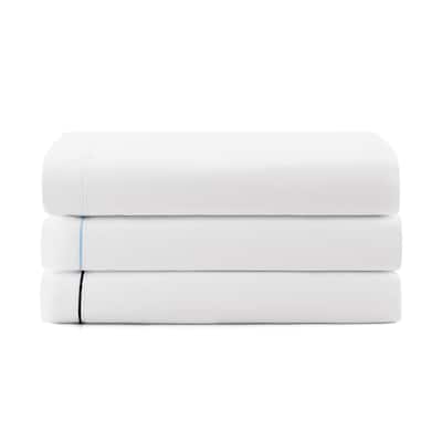 Tommy Hilfiger Hem Stripe Solid Cotton Sheet Set
