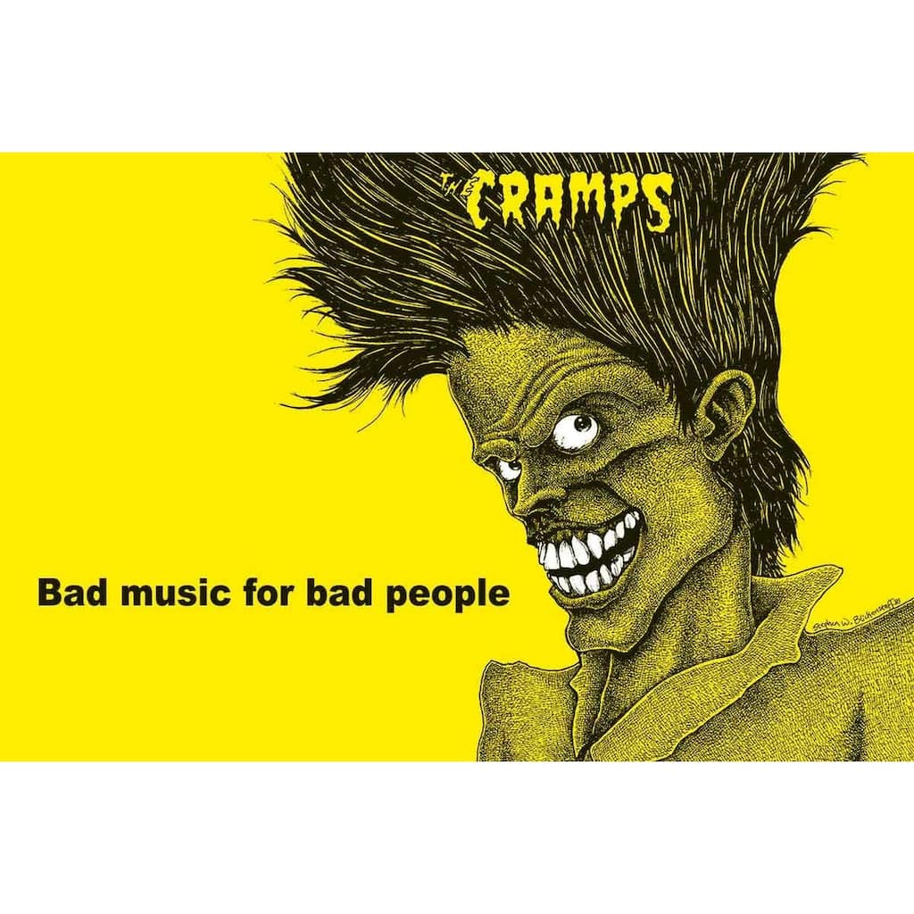 Cramps Bad Music Art Poster - 24 x 36 Inch