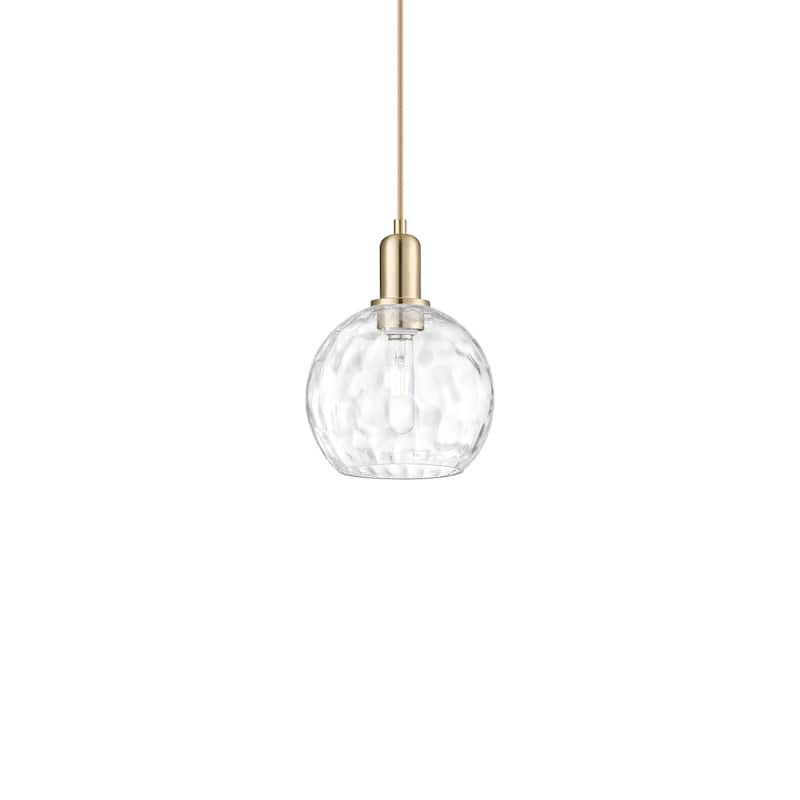 Innovations Lighting 716-1P-11-8 Athens Water Glass Pendant Athens - Champagne Bronze / Clear Water Glass