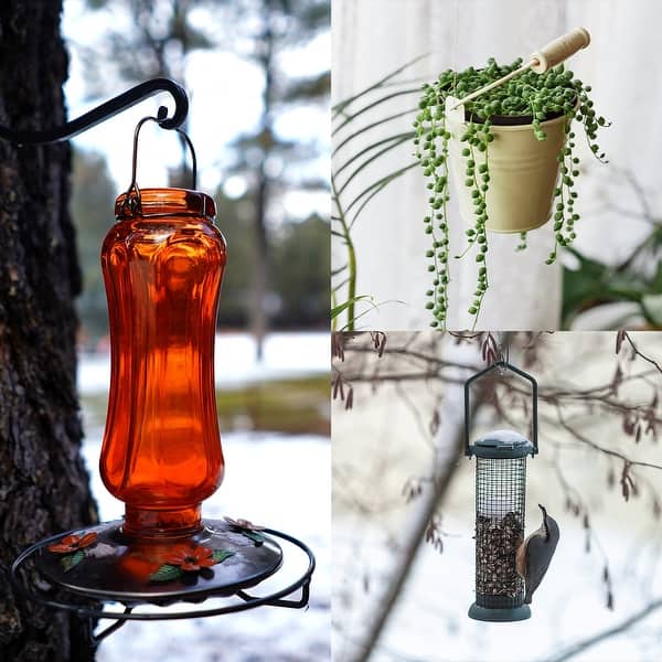 2 Pack Iron Swivel Plant Hanger for Hanging Bird Feeders, Black - Bed Bath  & Beyond - 39903770