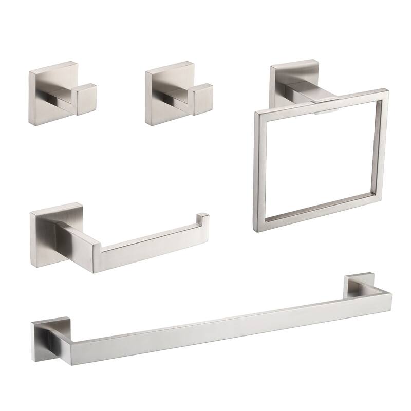 PROOX 5 Piece Bathroom Hardware Sets - Brushed Nickel