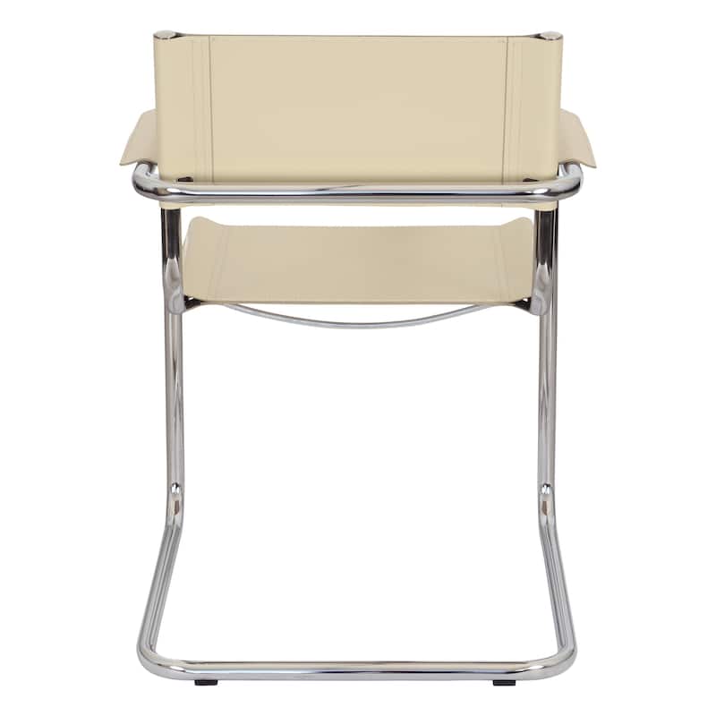 Breuer Chair Company Mart Stam Cantilever Armchair Arm Chair w/ Chrome Frame (Various Bonded Leather Colors)