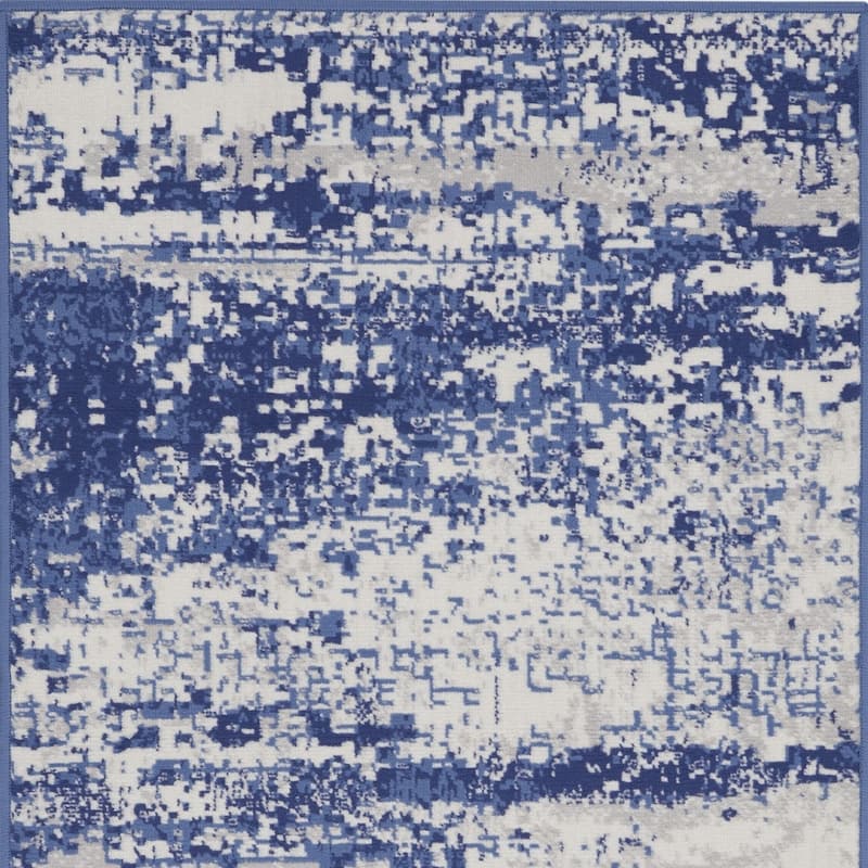 Buyi Power Loomed Abstract Modern Stain Resistant Area Rug By HomeRoots - 60' X '36' X '0.39