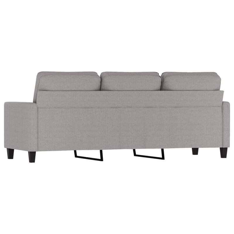 vidaXL 3-Seater Sofa Light Gray 70.9" Fabric - 78" x 30.3" x 31.5"