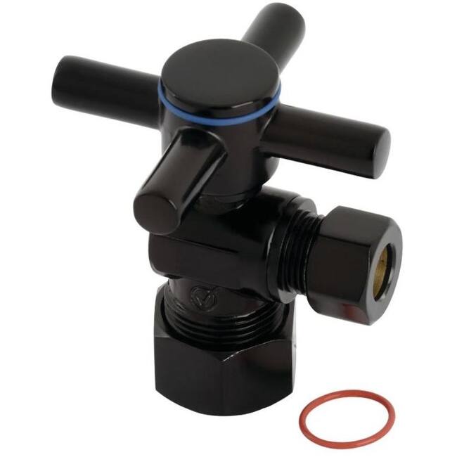 Kingston Brass Concord 2-3/16" Brass Angle Stop Valve - 3/8" and 5/8"