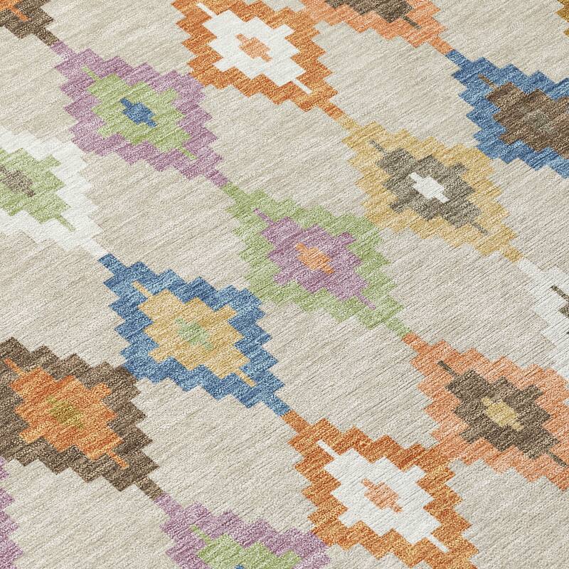 Machine Washable Indoor/ Outdoor Global Ahmet Chantille Rug