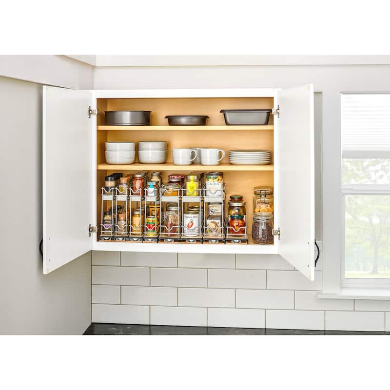 Rev-A-Shelf 5WU2-9W2-1 Wood Classics 8-3/5"W Two Tier Double Wide Wire