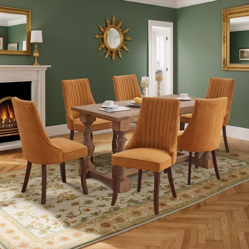 Comfy Fabric Upholstered Dining Chair (Set of 4)