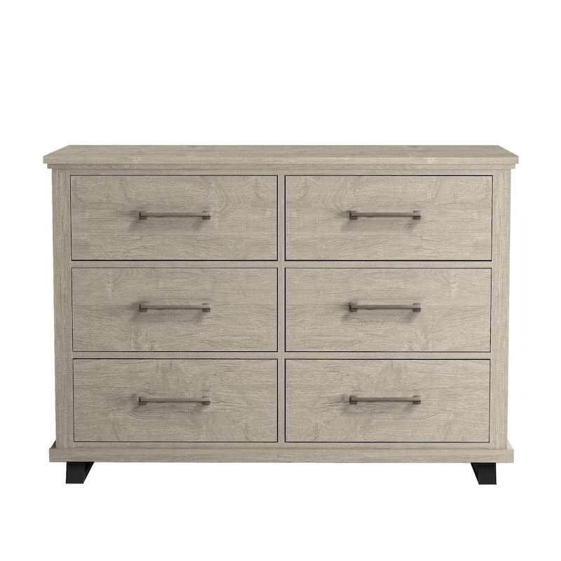 Spacious and Stylish 52" Extra-Wide 6-Drawer Dresser