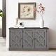 preview thumbnail 11 of 13, 48" Rustic Wood Finish Buffet Cabinet with 3 Doors - Ample Storage - 48" in Width Grey