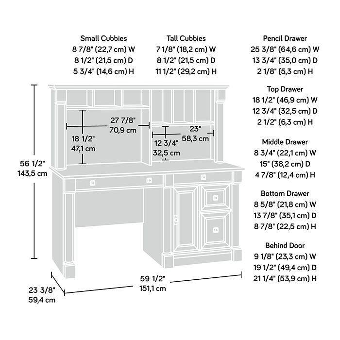 Pallada Computer Desk With Hutch