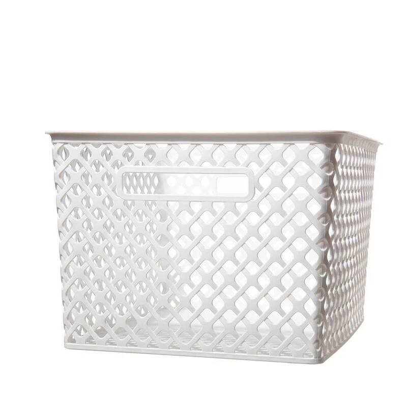 2 PCS Large Decorative Storage Basket, White, 2 Pack