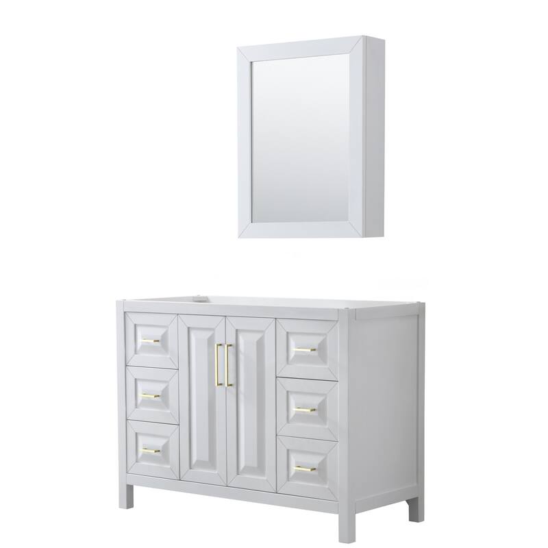 Wyndham Collection Daria 47" Single Free Standing Vanity Cabinet -