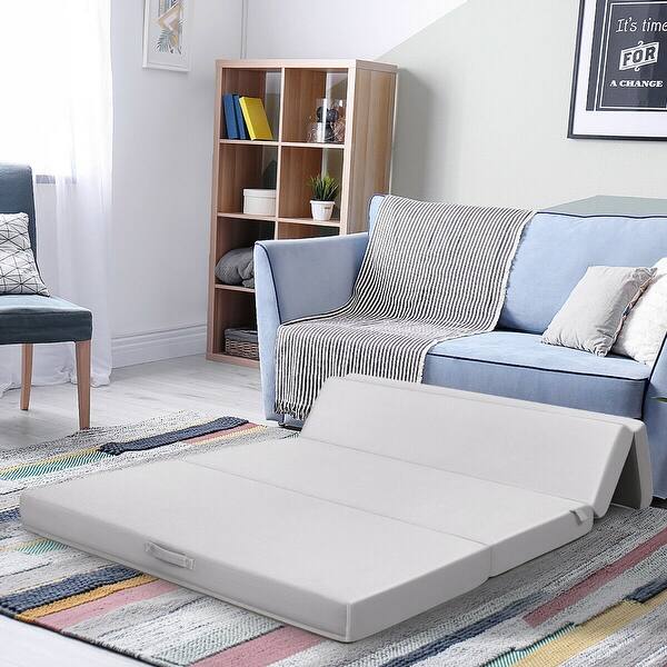 Shop Gymax 4 Full Xl Size Foam Folding Mattress Sofa Bed Guests