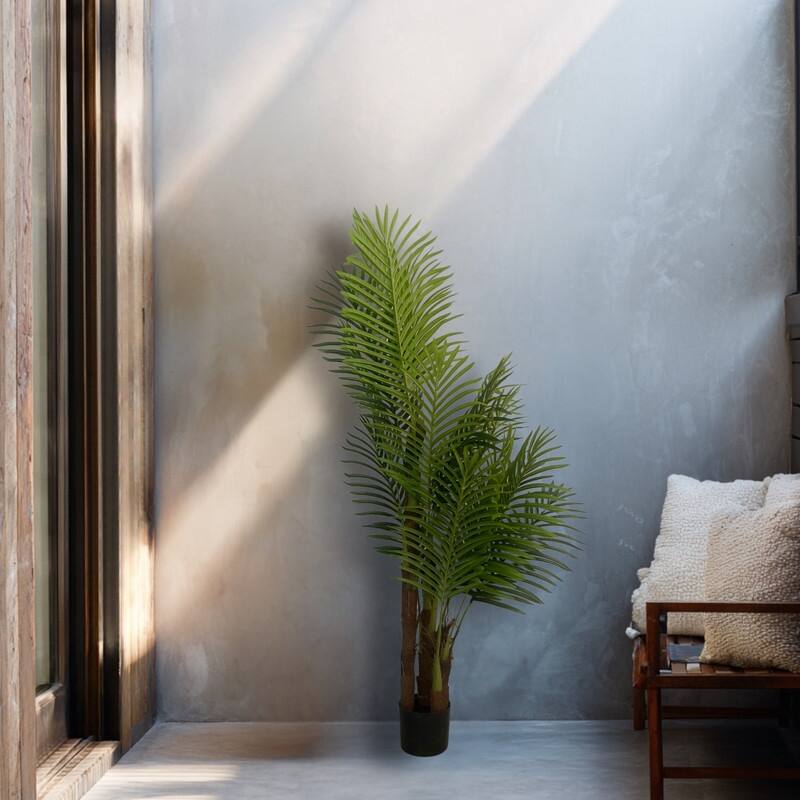 XBrand 59.1" Artificial Palm Tree - Realistic Faux Tropical Indoor Plant