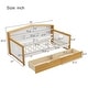 preview thumbnail 4 of 30, Wooden Daybed with Storage Shlef, Montessori Platform Bed Frame with Headboard and Guardrails