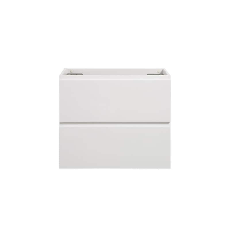 Wall mount bathroom vanity WITHOUT basin, white color, with two drawer. - White