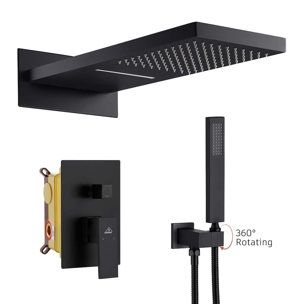 2-Spray 22-inch Wall Mounted Shower System With Handheld Shower Hand