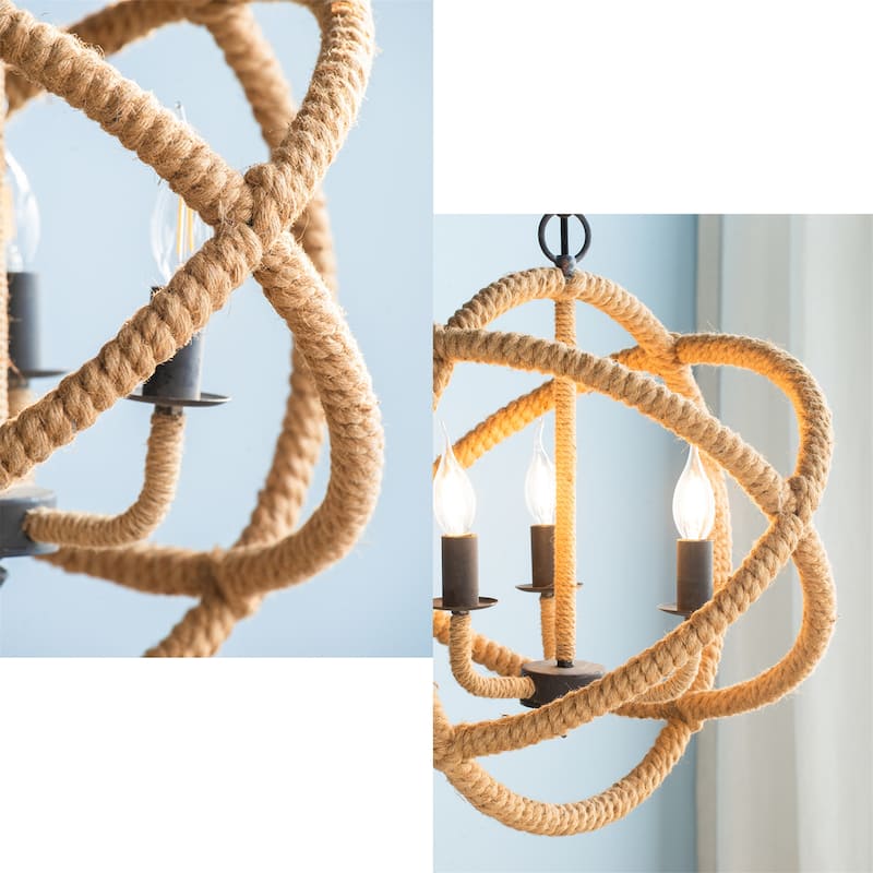 3- Light Farmhouse Chandelier