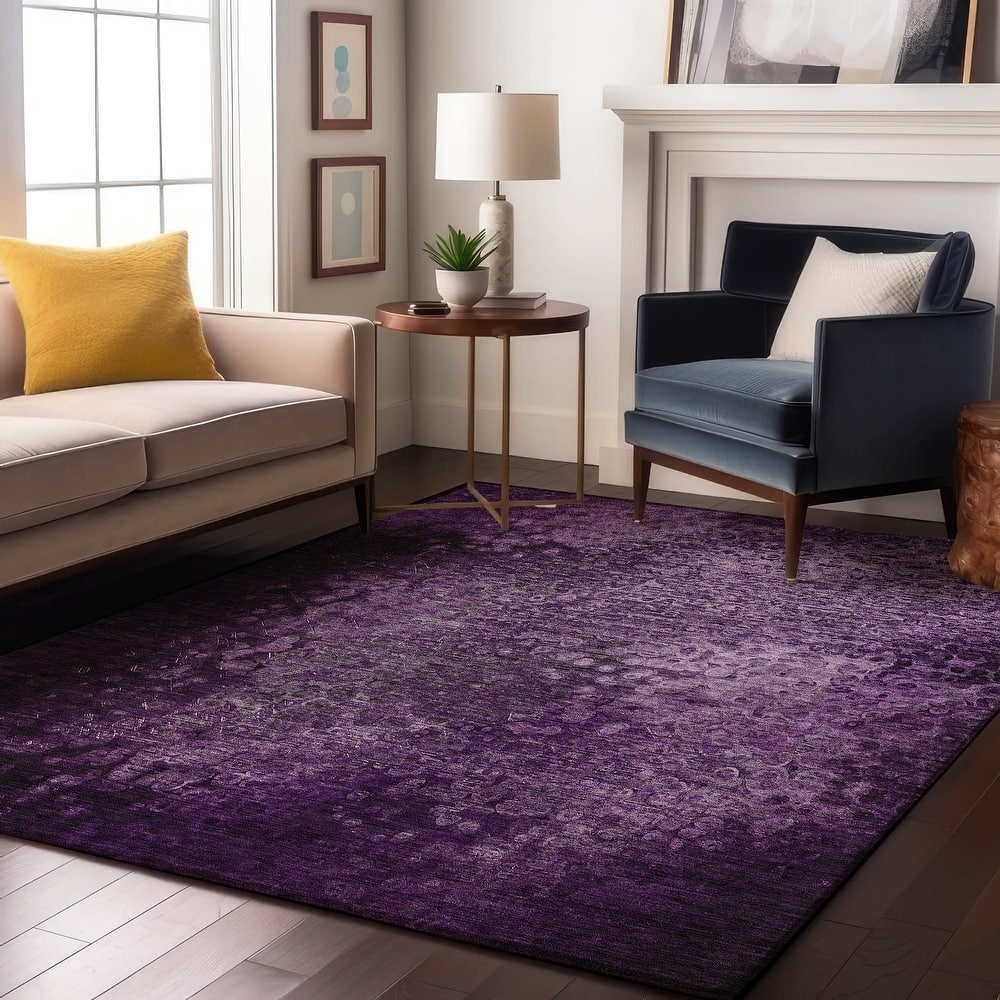 Premium Washable Super Soft Solid Imprints Mayfield Rug