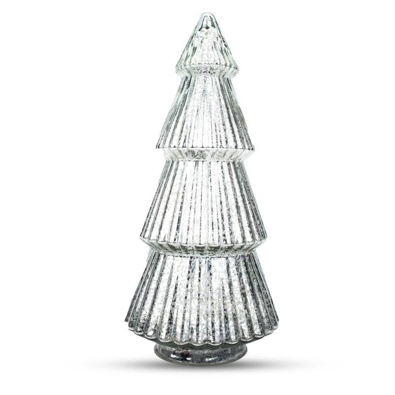 BECKI OWENS 15" Gold LED Mercury Glass Christmas Tree