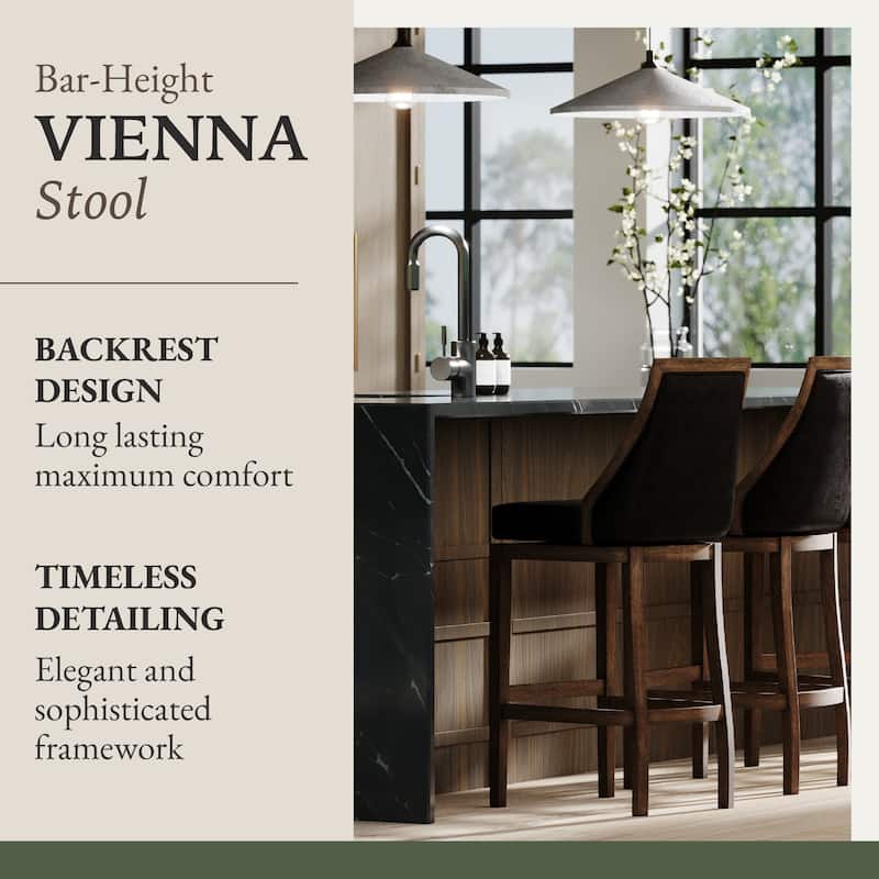 Maven Lane Vienna Swivel Kitchen Stool