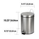 preview thumbnail 5 of 3, Home Basics 5 Liter Stainless Steel Matte Waste Bin