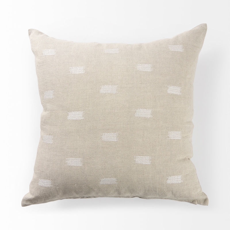 Lacey Beige & White Decorative Pillow Cover