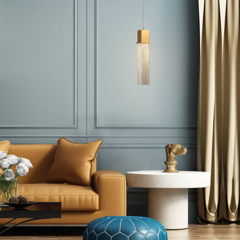Modern LED Gold 1-Light Pendant Light for Kitchen Island Bedroom Bathroom