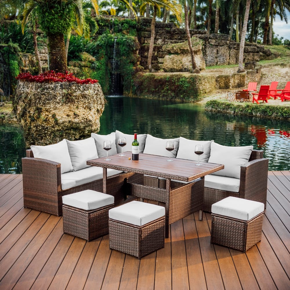 Empyrean 7-Piece Outdoor Wicker Patio Dining Set