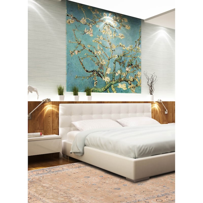 ECARPETGALLERY Hand-knotted Antalya Vintage Light Brown Wool Rug - 6'7 x 11'2