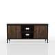 preview thumbnail 6 of 7, Dele Rustic Oak 60-inch Wood Multi-functional Storage TV Console by Furniture of America