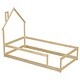preview thumbnail 26 of 64, Twin Size Wood House-Shaped Headboard Floor Bed with Fences