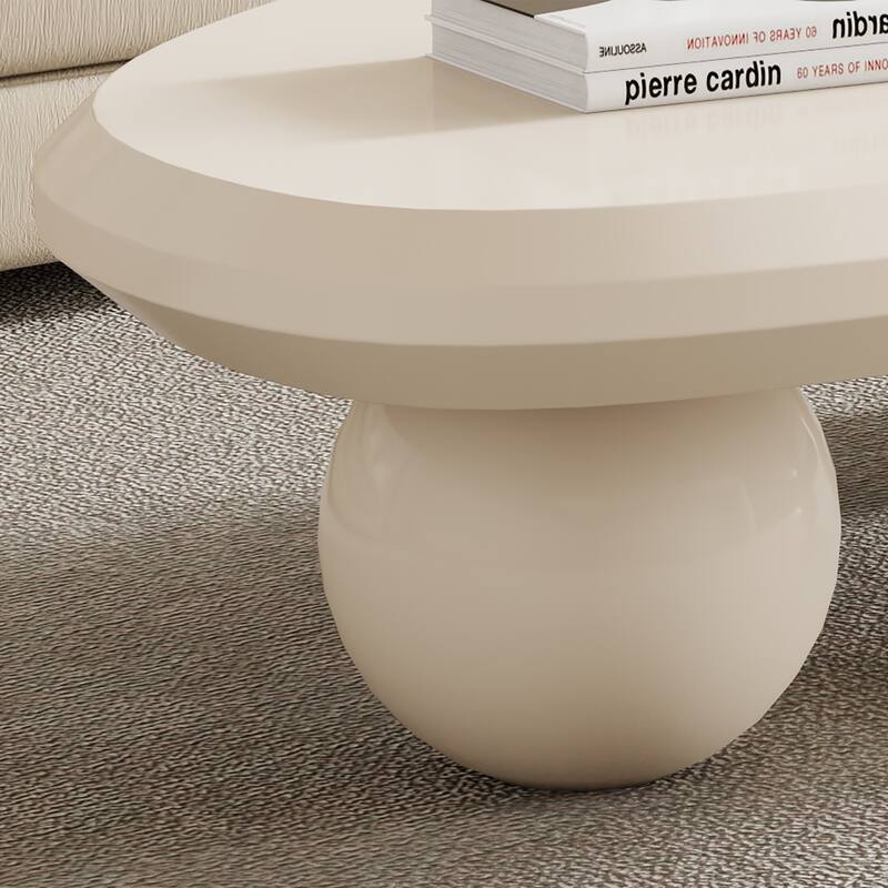 51" Modern Wood Coffee Table with 3 ball legs