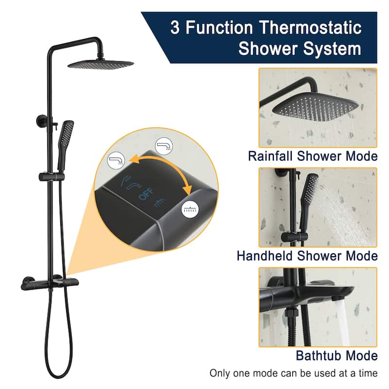 10" Rainfall Shower head and Handheld Shower Head Set
