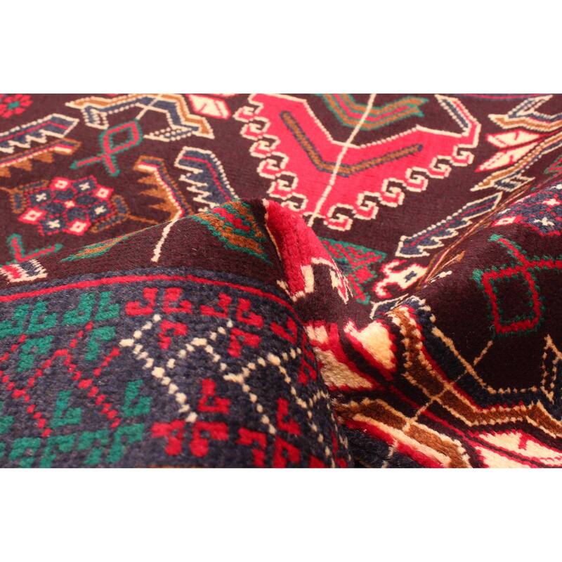 ECARPETGALLERY Hand-knotted Teimani Dark Brown Wool Rug - 2'8 x 4'7