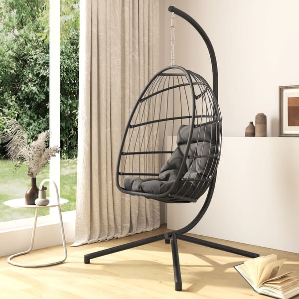 Corvus Outdoor Wicker Egg Hanging Basket Swing Chair Bed Bath & Beyond 33832976