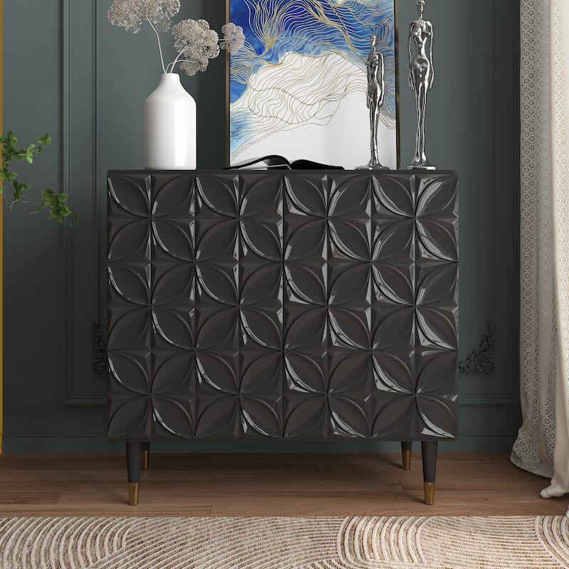 2 Door White Locker Accent Cabinet