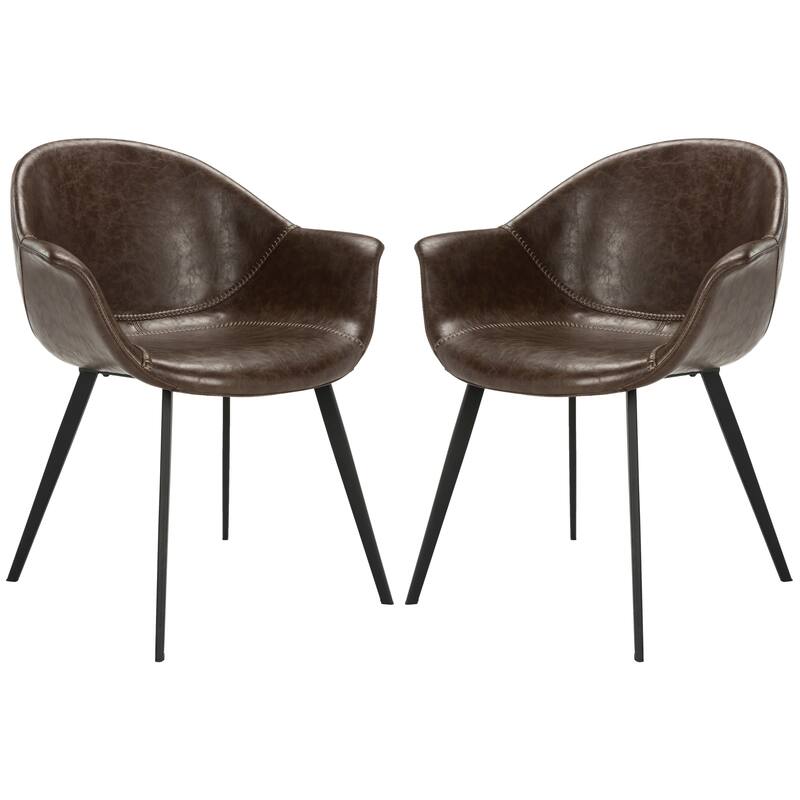 SAFAVIEH Dove Mid-Century Modern Tub Accent Chair (Set of 2) - 26" x 24" x 31.9" - 26" x 24" x 31.9" - 26Wx24Dx32H