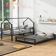preview thumbnail 3 of 15, Twin over Full Size Metal House Bunk Bed
