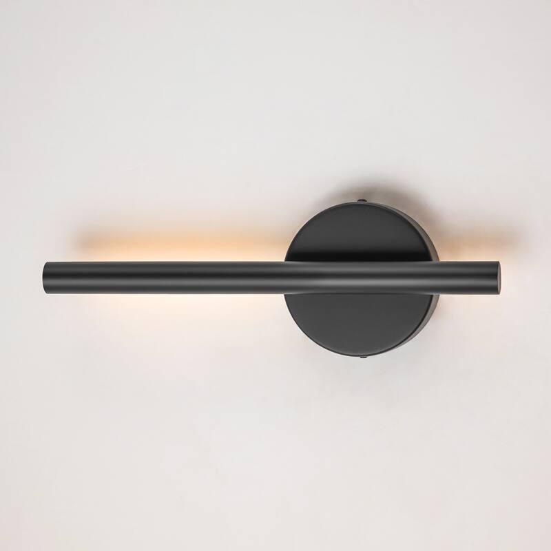 Modern Black Linear Integrated LED 3000K Warm Light Bathroom Vanity Light Wall Sconce