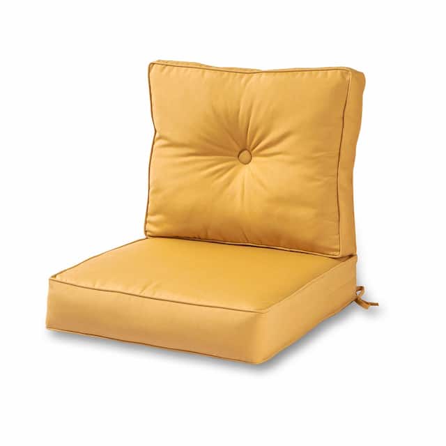 Deltaville Sunbrella Deep Seat Outdoor Cushion Set by Havenside Home - Wheat